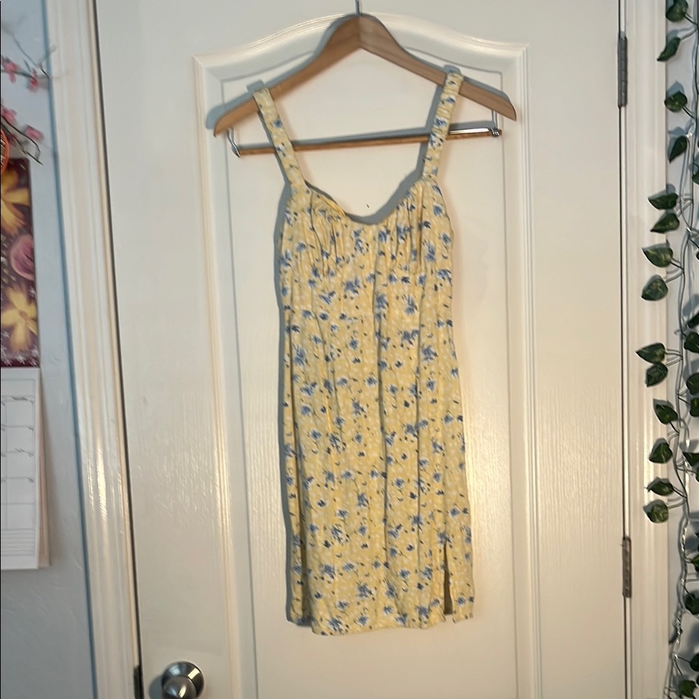 Aeropostale Yellow Floral Midi Dress